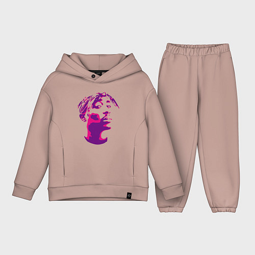 Детский костюм оверсайз 2pac in pink / Пыльно-розовый – фото 1