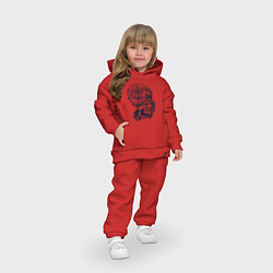 Детский костюм оверсайз Котик - Космонавт, цвет: красный — фото 2