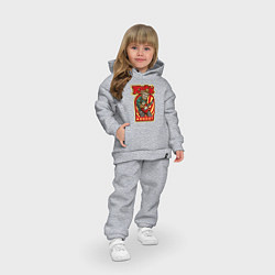Детский костюм оверсайз Обезьяна С Гитарой, цвет: меланж — фото 2