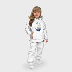 Детский костюм оверсайз Отпечаток ладони Кратоса, цвет: белый — фото 2