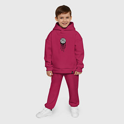 Детский костюм оверсайз Volkswagen - art logo, цвет: маджента — фото 2