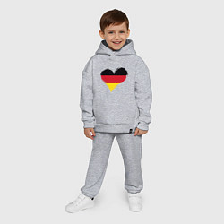 Детский костюм оверсайз Сердце - Германия, цвет: меланж — фото 2