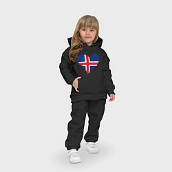 Детский костюм оверсайз Сердце - Исландия, цвет: черный — фото 2