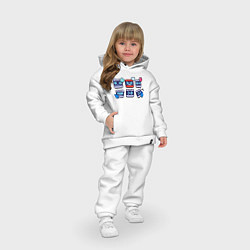 Детский костюм оверсайз Значки на 8-БИТ Пины Бравл Старс 8-BIT, цвет: белый — фото 2