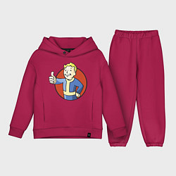 Детский костюм оверсайз Vault boy like, цвет: маджента