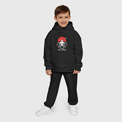 Детский костюм оверсайз Jiu-Jitsu red sun, цвет: черный — фото 2