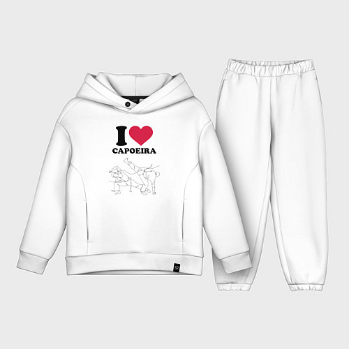 Детский костюм оверсайз I love Capoeira - Battle line graph / Белый – фото 1