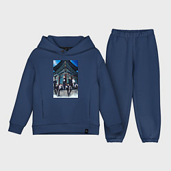 Детский костюм оверсайз Stray Kids Thunderous, цвет: тёмно-синий