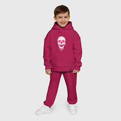 Детский костюм оверсайз Jolly skull, цвет: маджента — фото 2