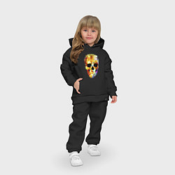 Детский костюм оверсайз Color skull - sketch, цвет: черный — фото 2