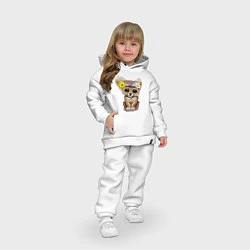 Детский костюм оверсайз Мир - Леопард, цвет: белый — фото 2