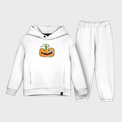 Детский костюм оверсайз Веселая тыква на Хэллоуин, цвет: белый