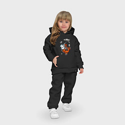 Детский костюм оверсайз Космическая панда, цвет: черный — фото 2