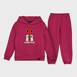 Детский костюм оверсайз Радужные друзья - Красный, цвет: маджента