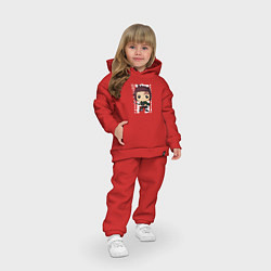 Детский костюм оверсайз Фанки поп Танджиро, цвет: красный — фото 2
