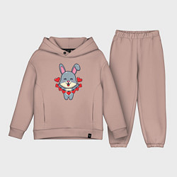 Детский костюм оверсайз Love Rabbit, цвет: пыльно-розовый