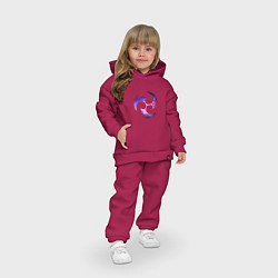 Детский костюм оверсайз Электро элемент, цвет: маджента — фото 2