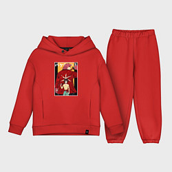 Детский костюм оверсайз Kumatetsu and Ren art, цвет: красный