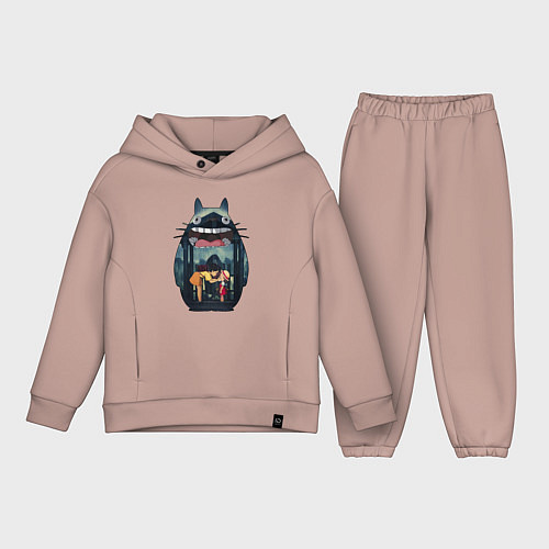 Детский костюм оверсайз Totoro - Satsuki & Mei / Пыльно-розовый – фото 1