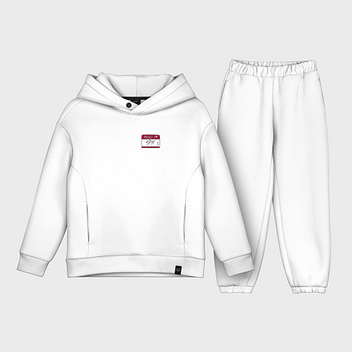 Детский костюм оверсайз Hello I am Stay / Белый – фото 1