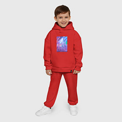 Детский костюм оверсайз Радужные кристаллы, цвет: красный — фото 2