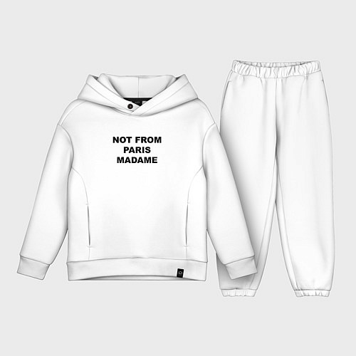 Детский костюм оверсайз Not from Paris madame / Белый – фото 1