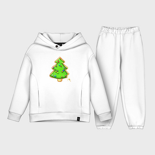 Детский костюм оверсайз Печенье елка / Белый – фото 1