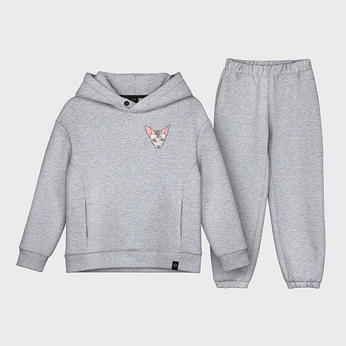 Детский костюм оверсайз Лысый сфинкс / Меланж – фото 1