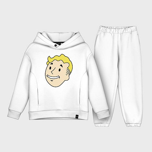 Детский костюм оверсайз Vault boy head / Белый – фото 1