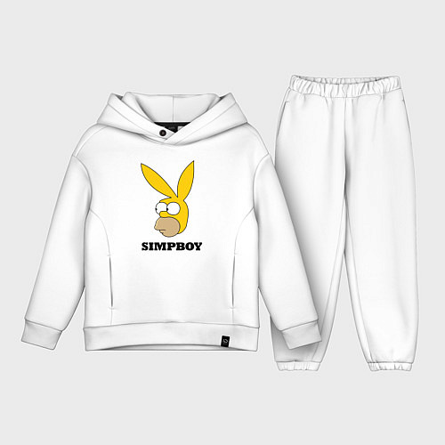 Детский костюм оверсайз Simpboy - rabbit Homer / Белый – фото 1