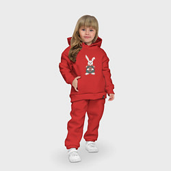 Детский костюм оверсайз Зайка - символ года, цвет: красный — фото 2