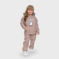 Детский костюм оверсайз Gym bunny, цвет: пыльно-розовый — фото 2