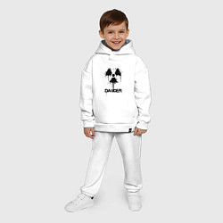Детский костюм оверсайз Danger radiation symbol, цвет: белый — фото 2