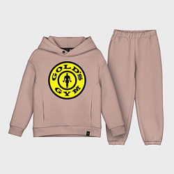 Детский костюм оверсайз Golds GYM, цвет: пыльно-розовый
