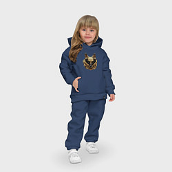 Детский костюм оверсайз Золотой волк, цвет: тёмно-синий — фото 2