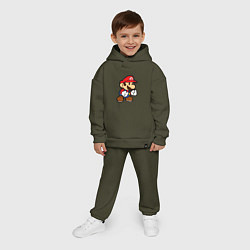 Детский костюм оверсайз Классический Марио, цвет: хаки — фото 2
