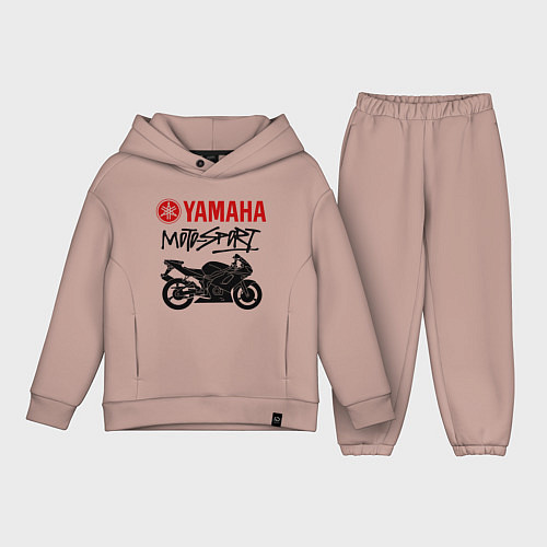 Детский костюм оверсайз Yamaha - motorsport / Пыльно-розовый – фото 1