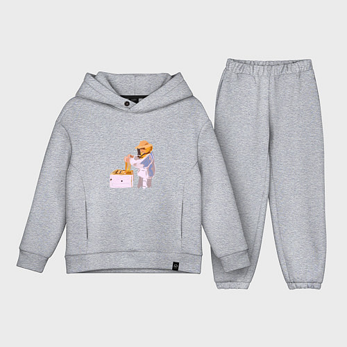 Детский костюм оверсайз Пчеловод и его пасека / Меланж – фото 1