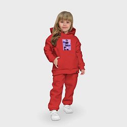 Детский костюм оверсайз Уэнздей и Энид - Wednesday, цвет: красный — фото 2