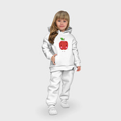 Детский костюм оверсайз Просто яблоко, цвет: белый — фото 2
