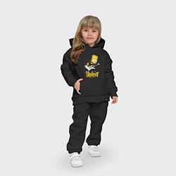 Детский костюм оверсайз Slipknot Барт Симпсон рокер, цвет: черный — фото 2