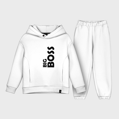 Детский костюм оверсайз BIG BOSS - темная / Белый – фото 1