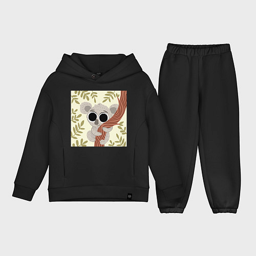 Детский костюм оверсайз Коала милый / Черный – фото 1