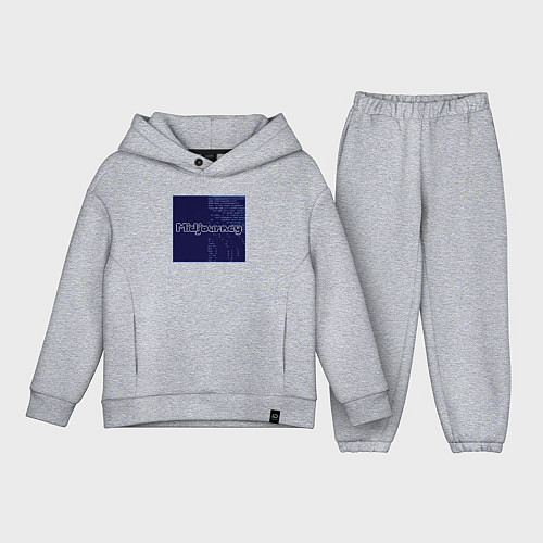 Детский костюм оверсайз Midjourney neiro / Меланж – фото 1