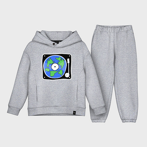 Детский костюм оверсайз Виниловый мир / Меланж – фото 1