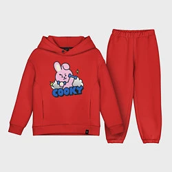 Детский костюм оверсайз Cooky BT21 Jungkook, цвет: красный