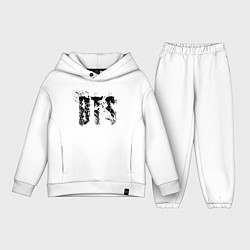 Детский костюм оверсайз BTS logo, цвет: белый