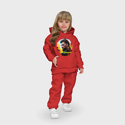 Детский костюм оверсайз Cyberpunk, Luxury agario style, цвет: красный — фото 2