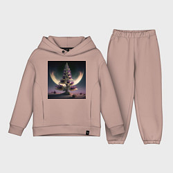 Детский костюм оверсайз Цветок на Марсе, цвет: пыльно-розовый