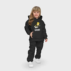 Детский костюм оверсайз Ramones Барт Симпсон рокер, цвет: черный — фото 2